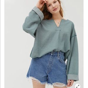 UO Jax Inside Out Notch Neck Top size Large